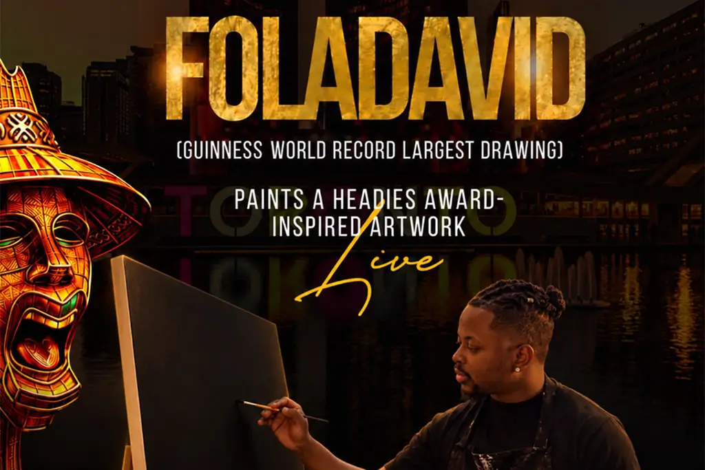 FOLADAVID Paints Headies-Inspired Artwork Live at Nathan Phillips Square as The Headies Arrives in Toronto